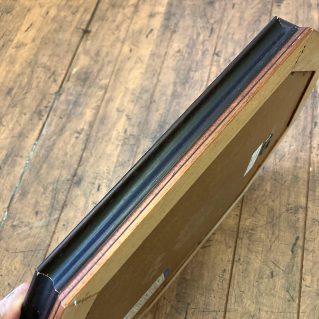 アンティーク 木製フレーム 8角形 イタリア製 壁掛け鏡 ウォールミラー