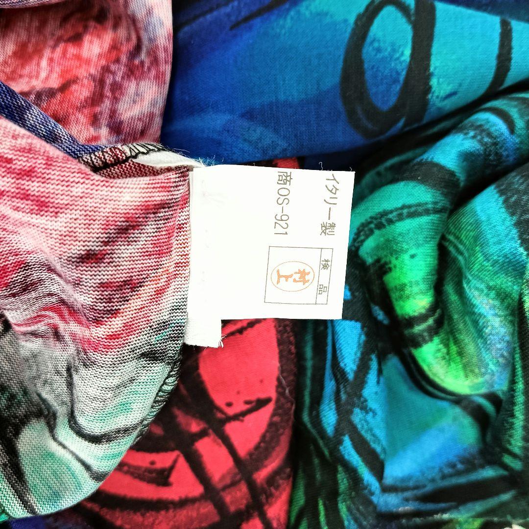 美品 VERSACE ヴェルサーチ 半袖 ポロシャツ 総柄 L 柄シャツ