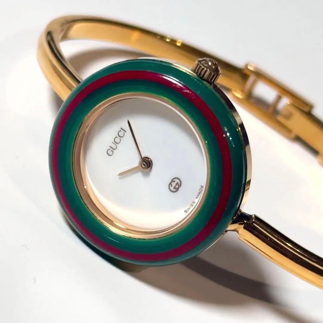 【稼働・希少】 GUCCI グッチ チェンジベゼル 腕時計 ウォッチ