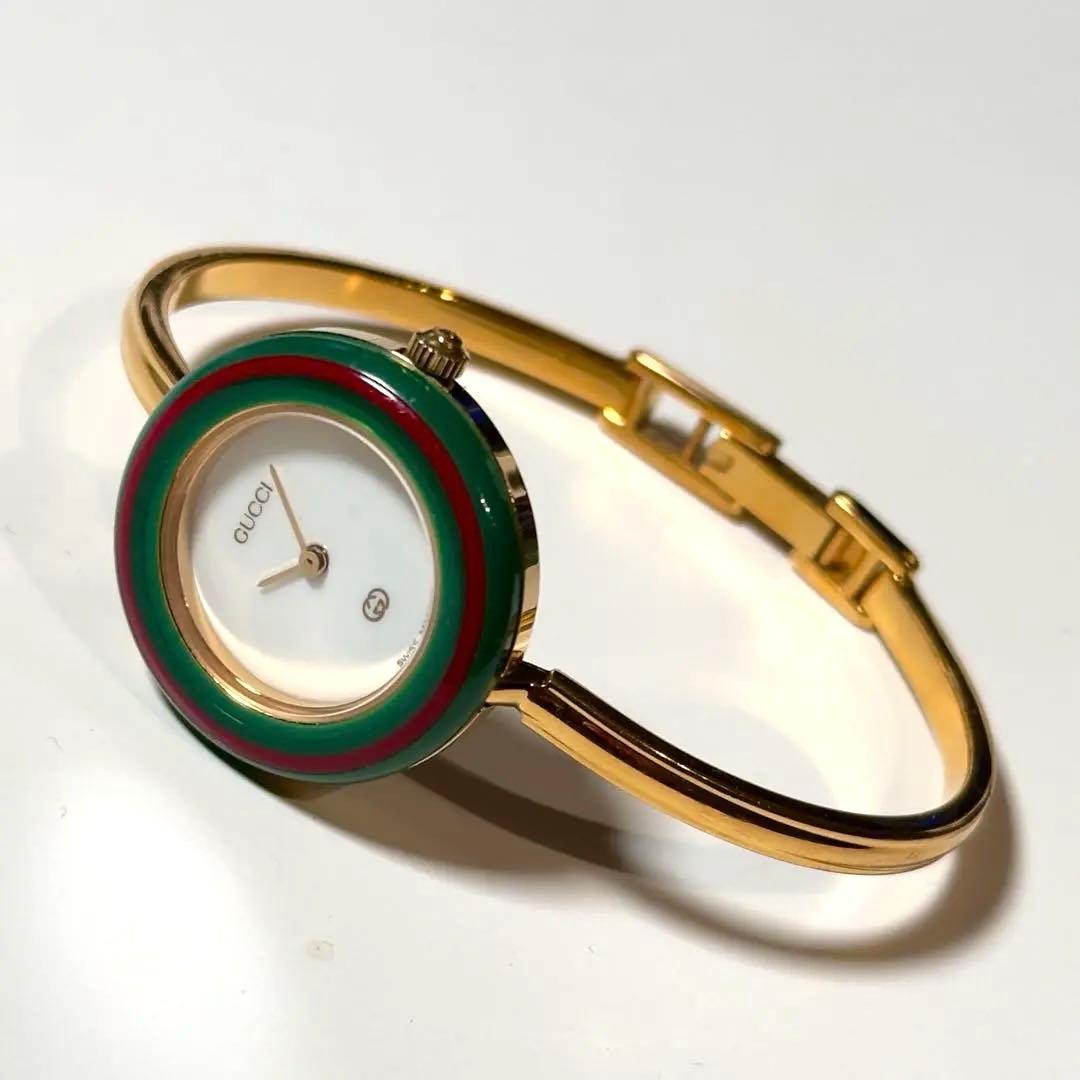 【稼働・希少】 GUCCI グッチ チェンジベゼル 腕時計 ウォッチ