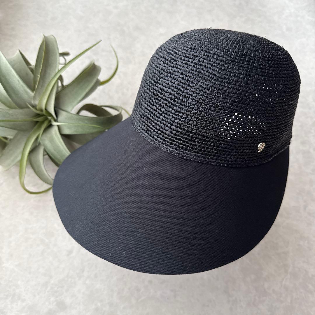 ヘレンカミンスキー Blaise キャップ つば広ラフィア×コットン