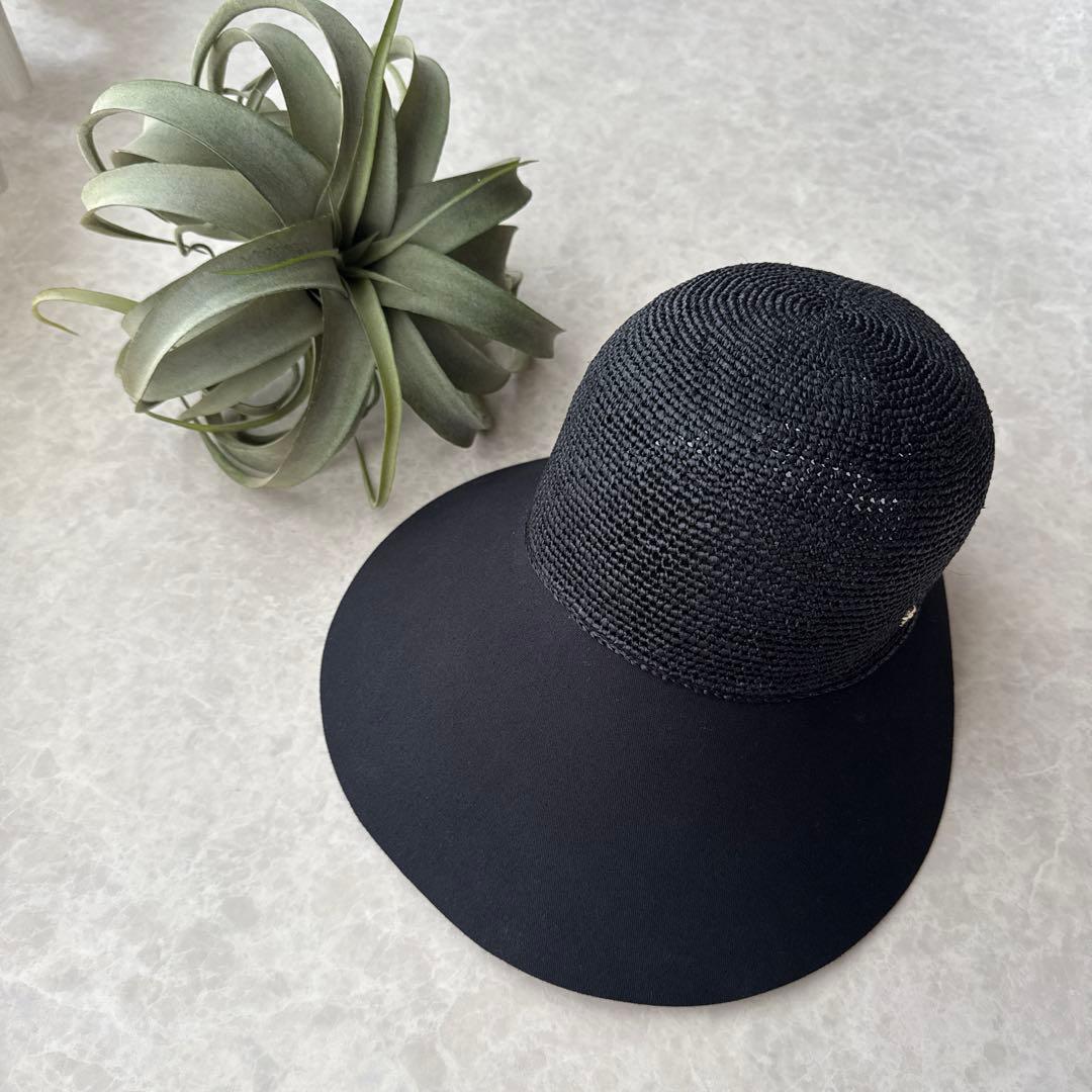 ヘレンカミンスキー Blaise キャップ つば広ラフィア×コットン