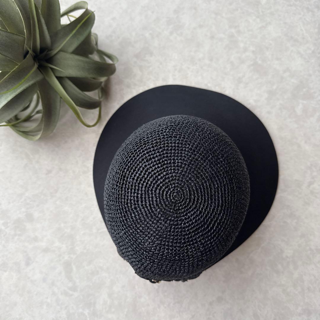 ヘレンカミンスキー Blaise キャップ つば広ラフィア×コットン