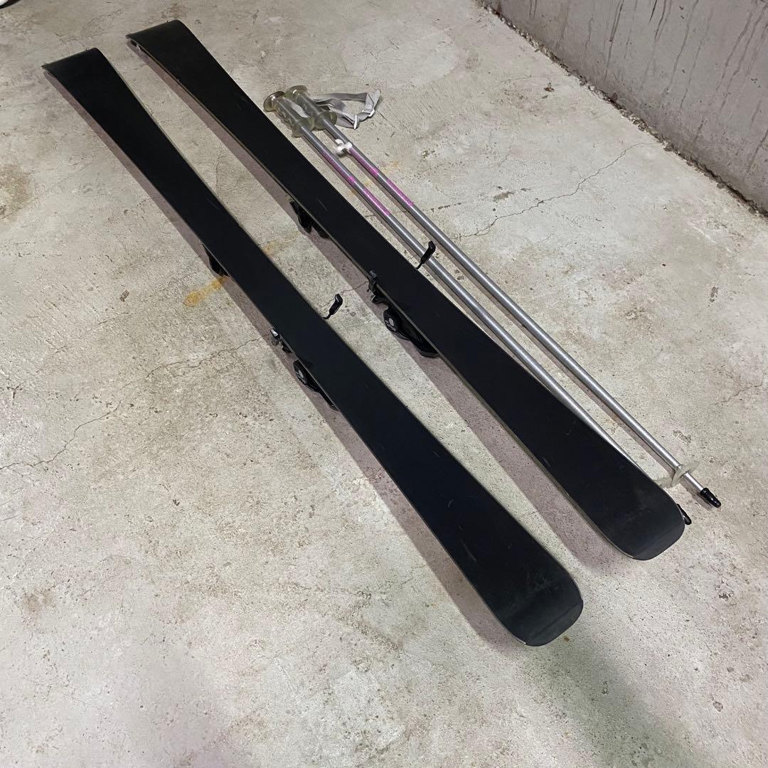 ロシニョール　パシュート100 163cm スキー板　ビンディング　ストック付