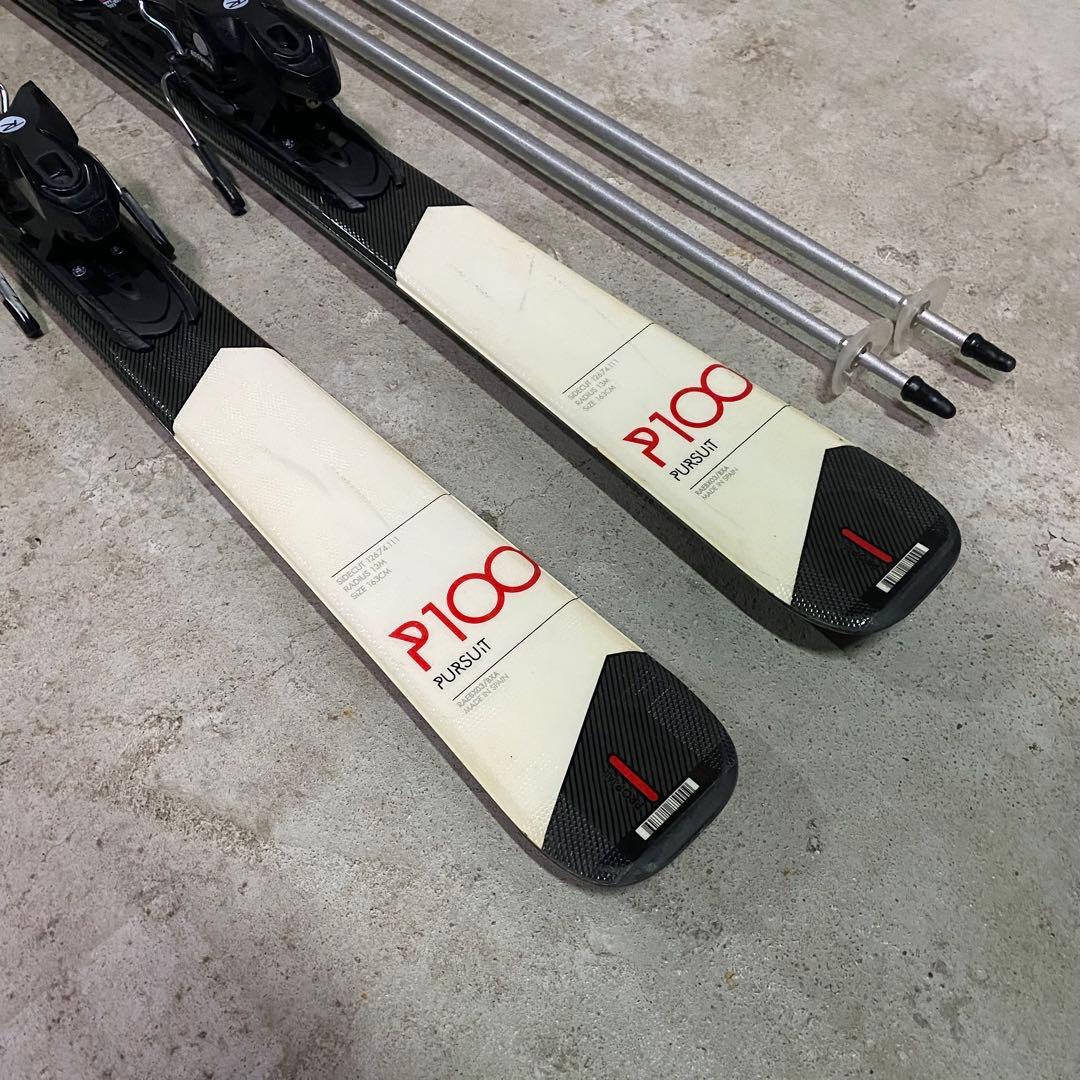 ロシニョール　パシュート100 163cm スキー板　ビンディング　ストック付