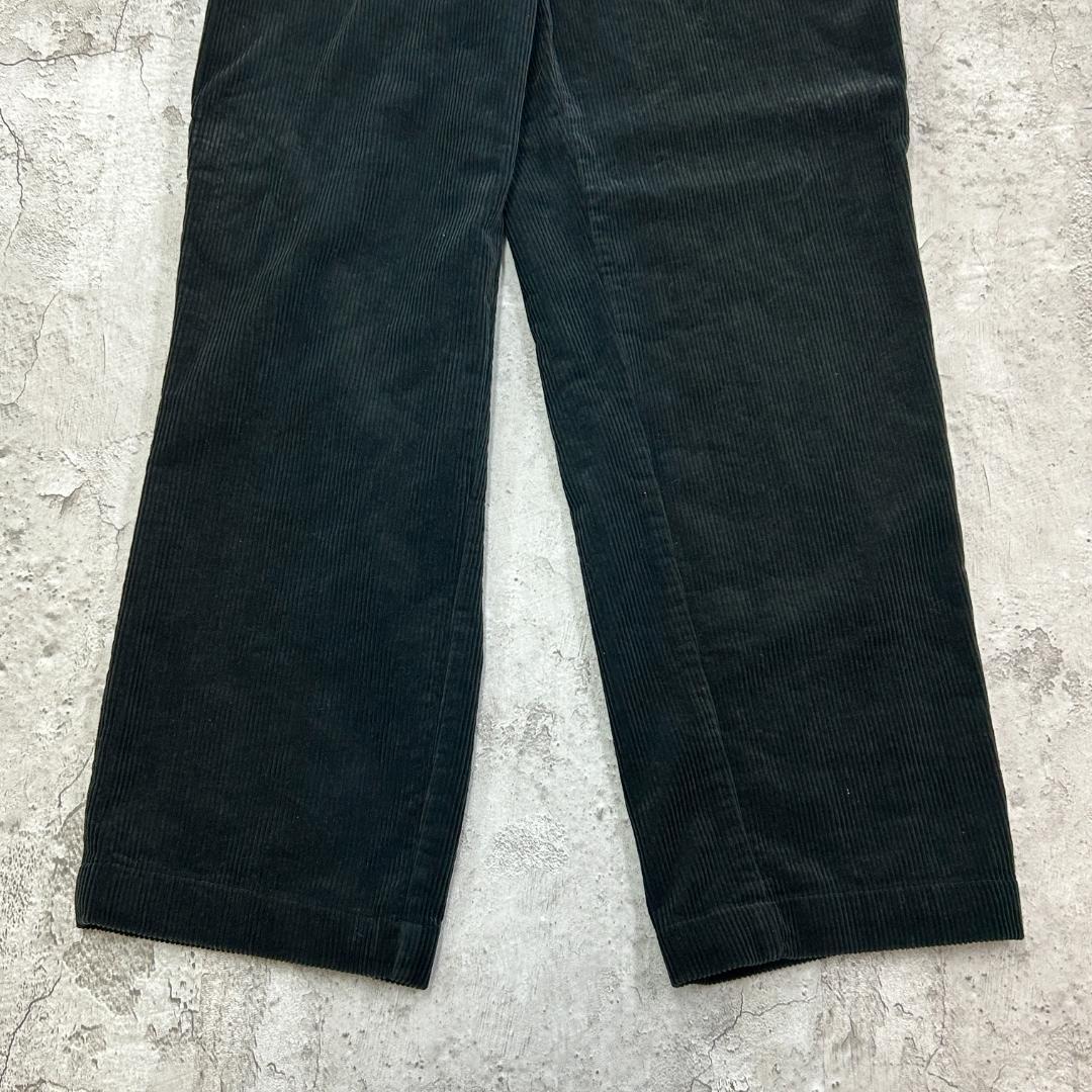 K*様 ラルフローレン　太畝　アメトラ　コーデュロイパンツ　古着　ブラック　W3
