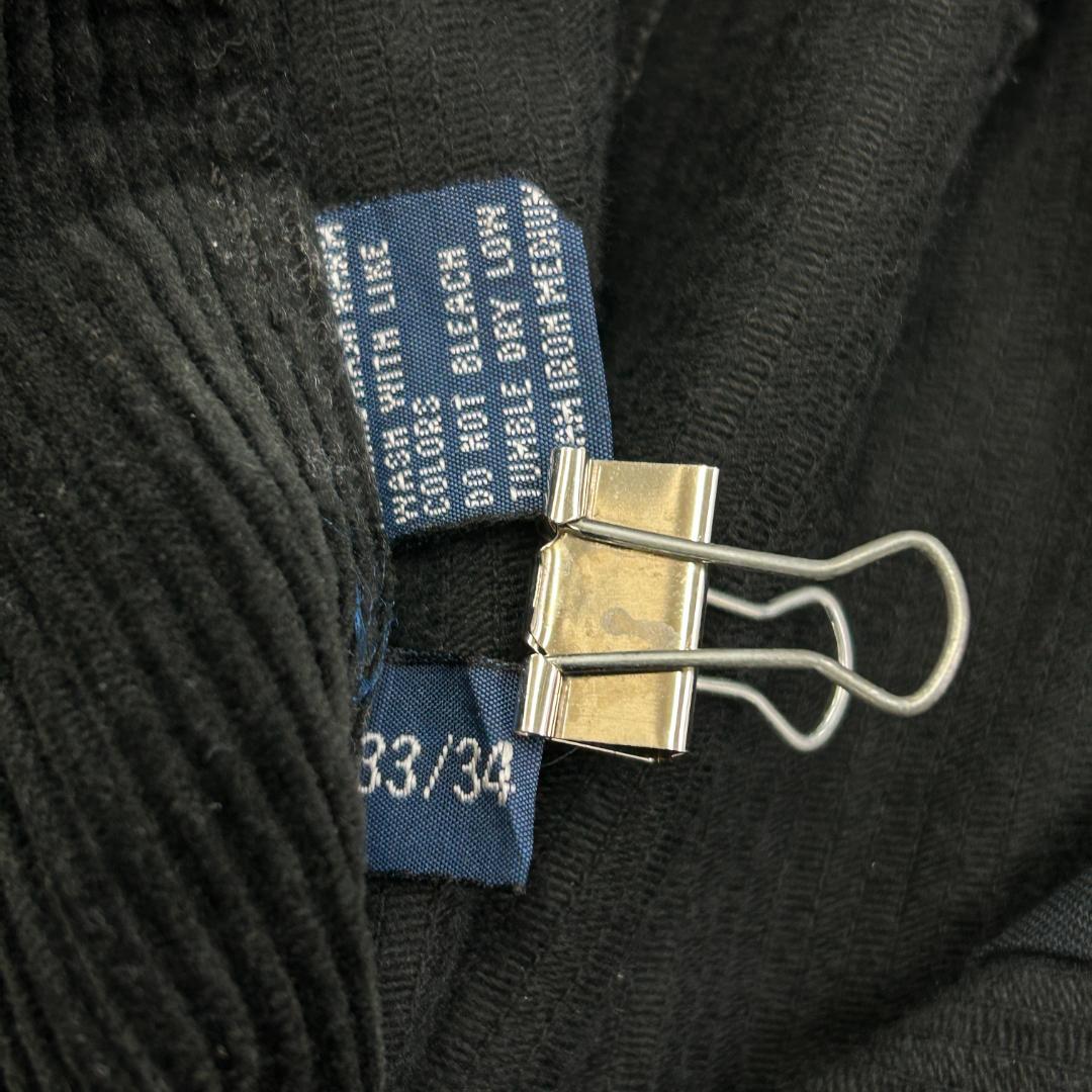 K*様 ラルフローレン　太畝　アメトラ　コーデュロイパンツ　古着　ブラック　W3