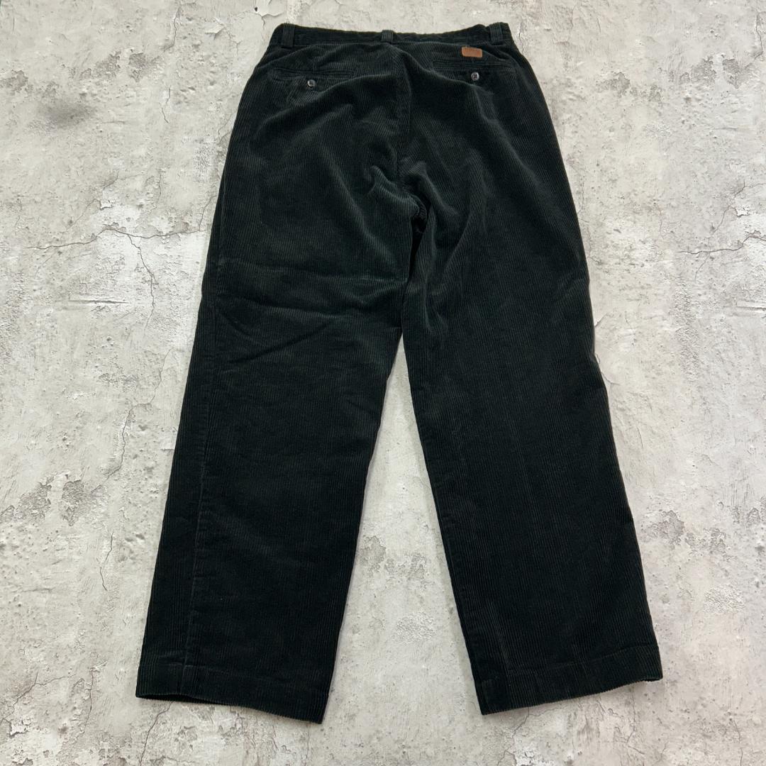 K*様 ラルフローレン　太畝　アメトラ　コーデュロイパンツ　古着　ブラック　W3