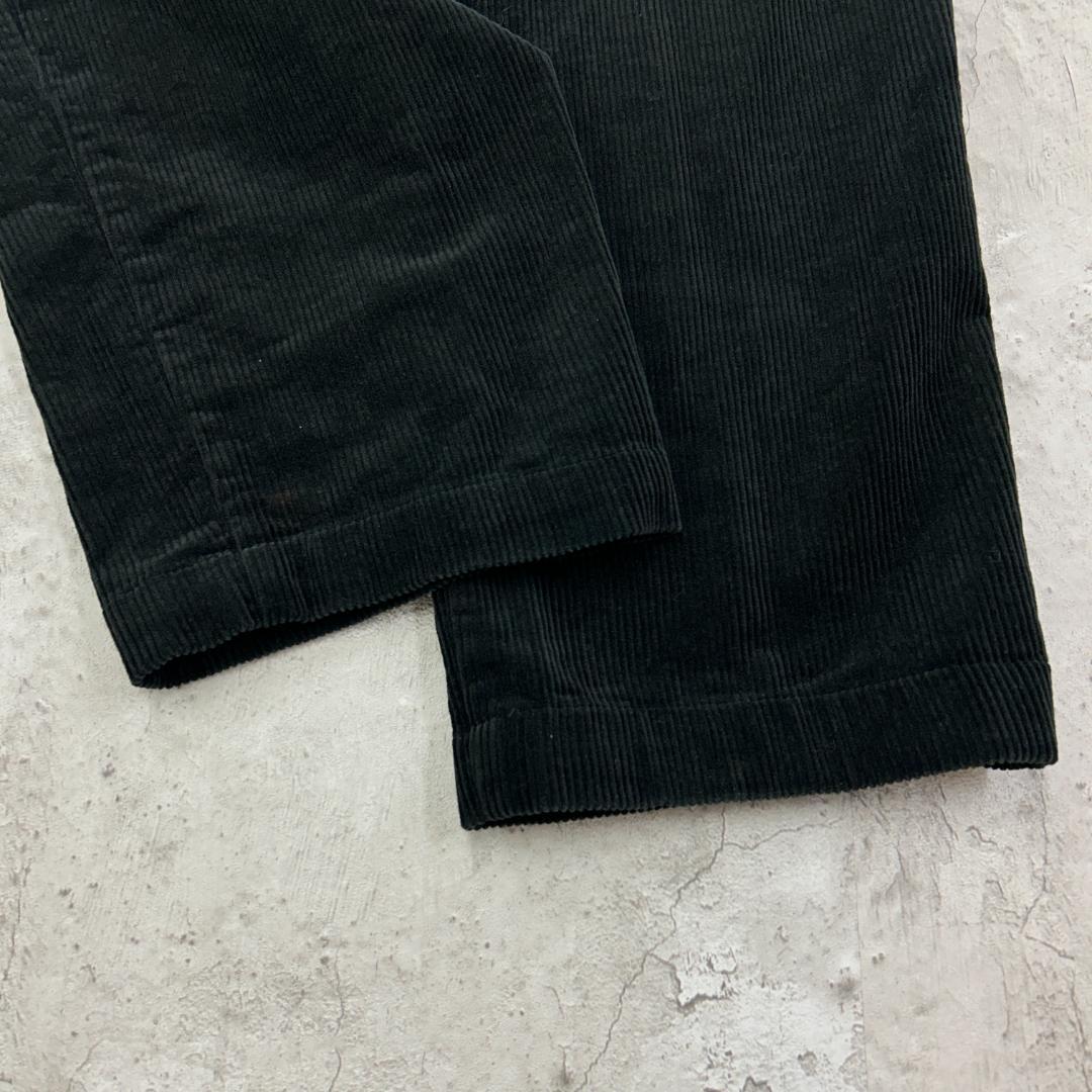 K*様 ラルフローレン　太畝　アメトラ　コーデュロイパンツ　古着　ブラック　W3