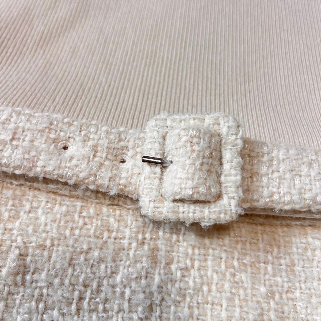 美品 Theory コンボドレス ニットドッキングワンピース ベージュ XS