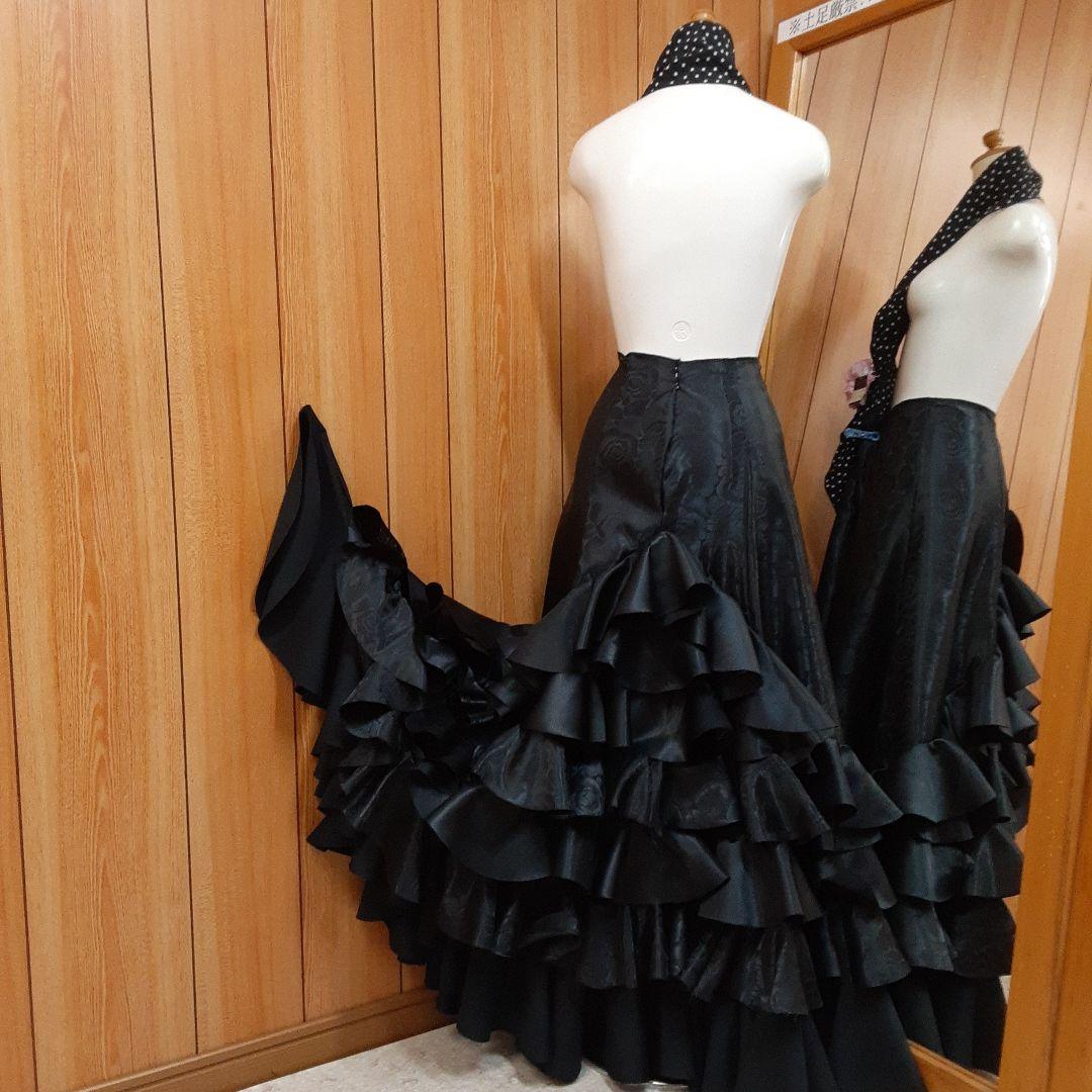 フラメンコ衣装　☆ファルダのみ　＊ブラックファルダ＊