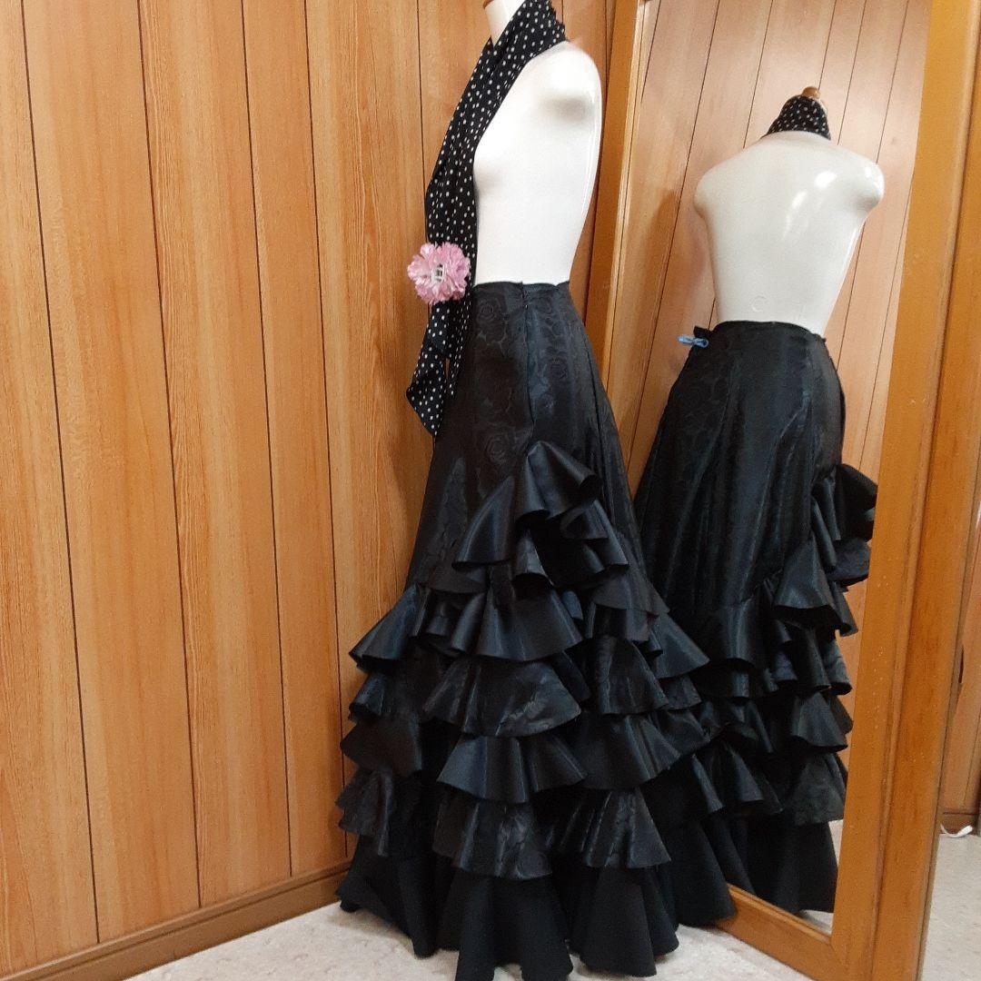 フラメンコ衣装　☆ファルダのみ　＊ブラックファルダ＊