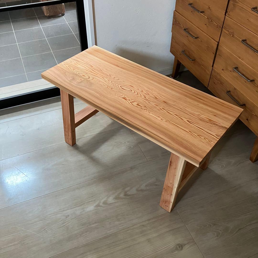 日光杉一枚板　ローテーブル　ソファテーブル　ハンドメイド