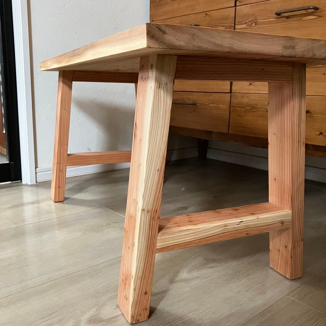 日光杉一枚板　ローテーブル　ソファテーブル　ハンドメイド