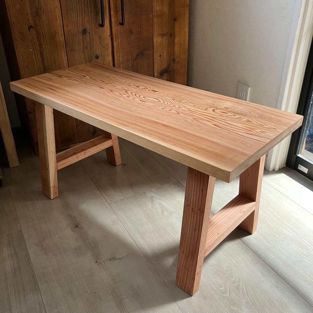 日光杉一枚板　ローテーブル　ソファテーブル　ハンドメイド