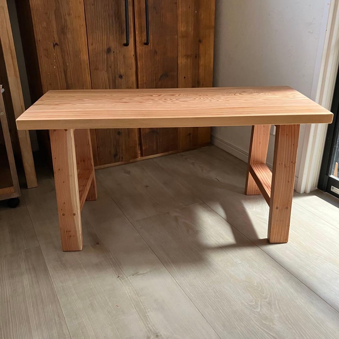 日光杉一枚板　ローテーブル　ソファテーブル　ハンドメイド