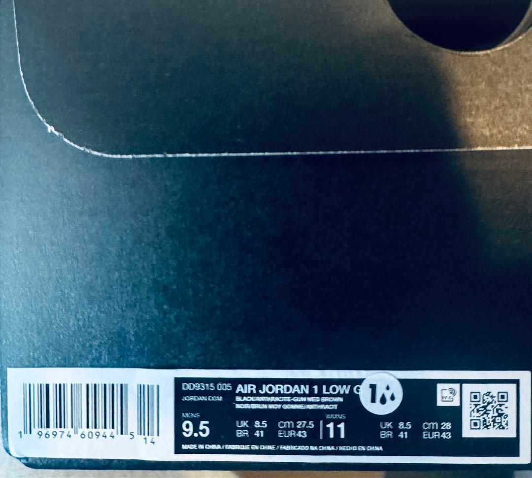 【新品・未使用】NIKE air jordan 1 low G 27.5cm