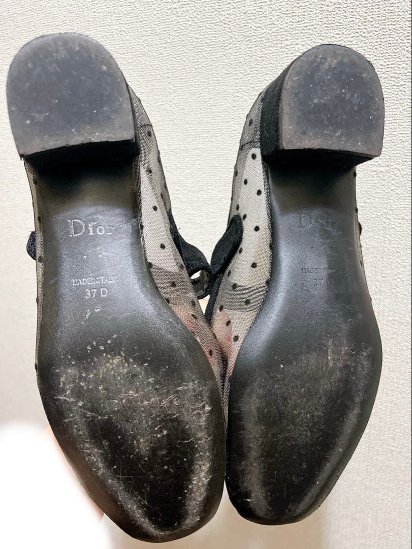 Dior ドット柄 フラットシューズ 37size