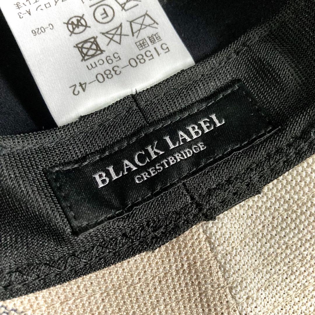 極美品 ブラックレーベルクレストブリッジ クレストブリッジチェックカラミハット