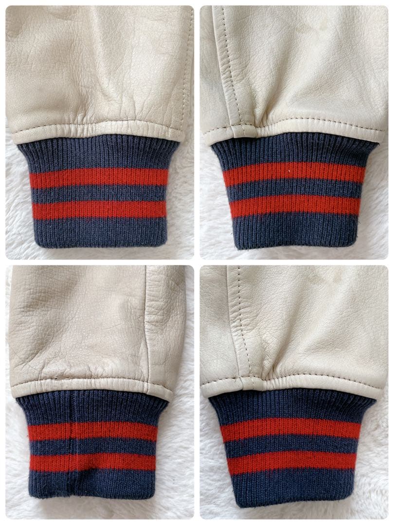 【希少】ヒステリックグラマー　スタジャン　サークルガール　切り替え　袖レザー　F