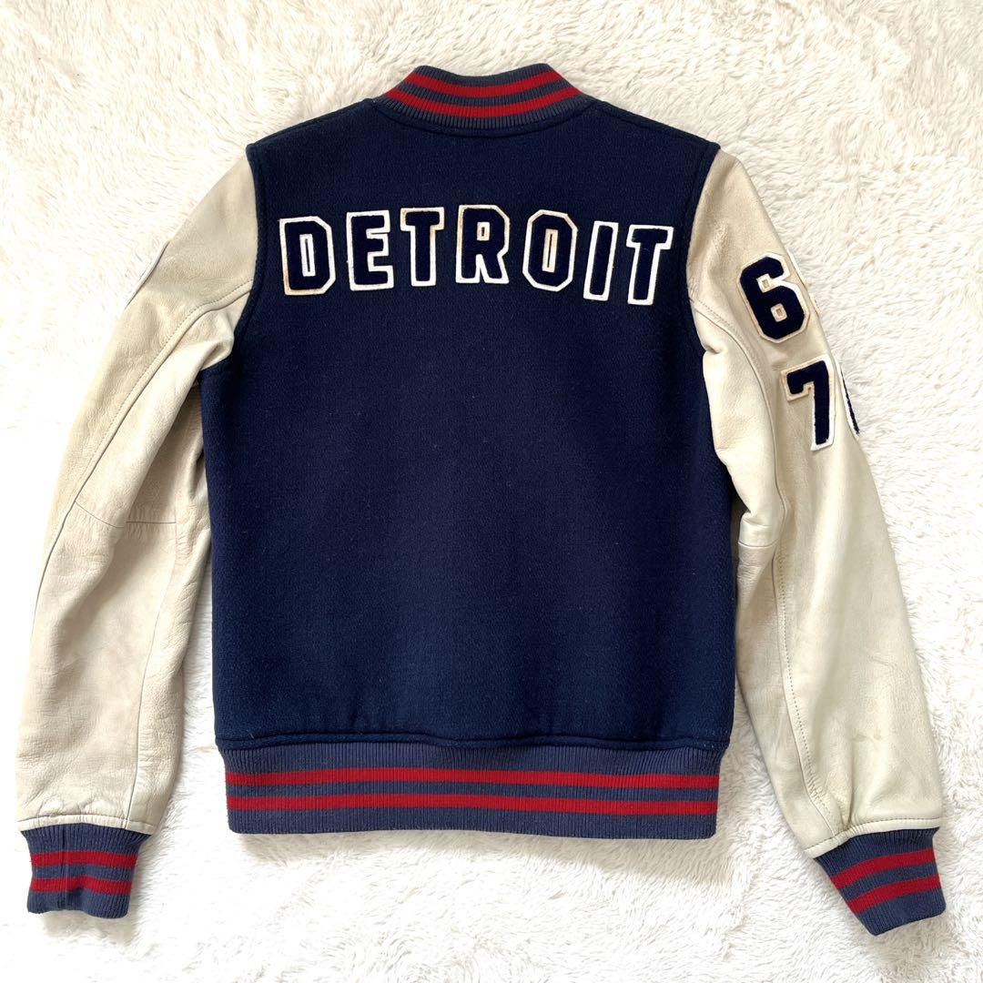 【希少】ヒステリックグラマー　スタジャン　サークルガール　切り替え　袖レザー　F