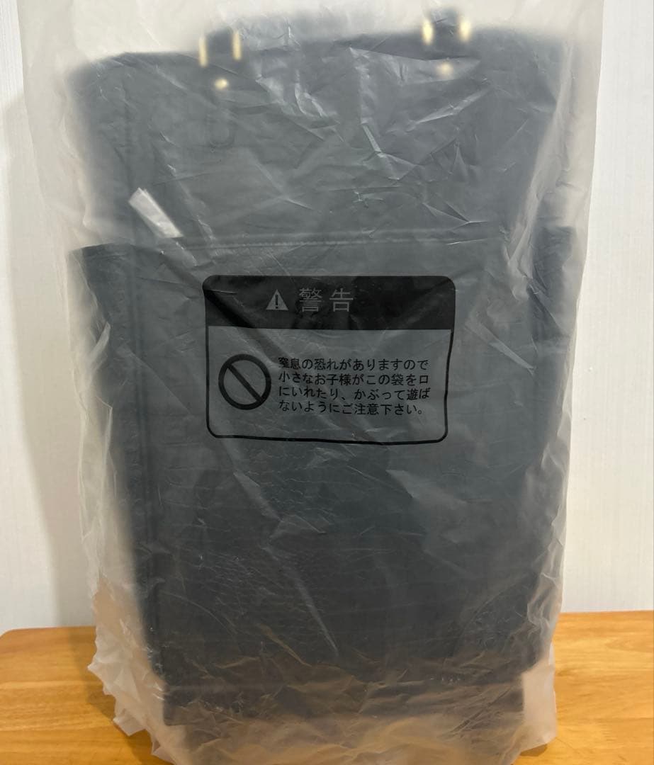 新品未使用　SWANY クロコ型押し キャリーバッグ 黒 ストッパー付き 美品