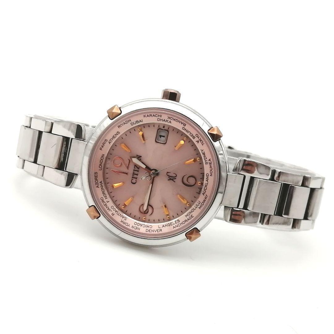 稼働✨ シチズン　XC　腕時計　ティタニアライン　ソーラー 　チタン　デイト