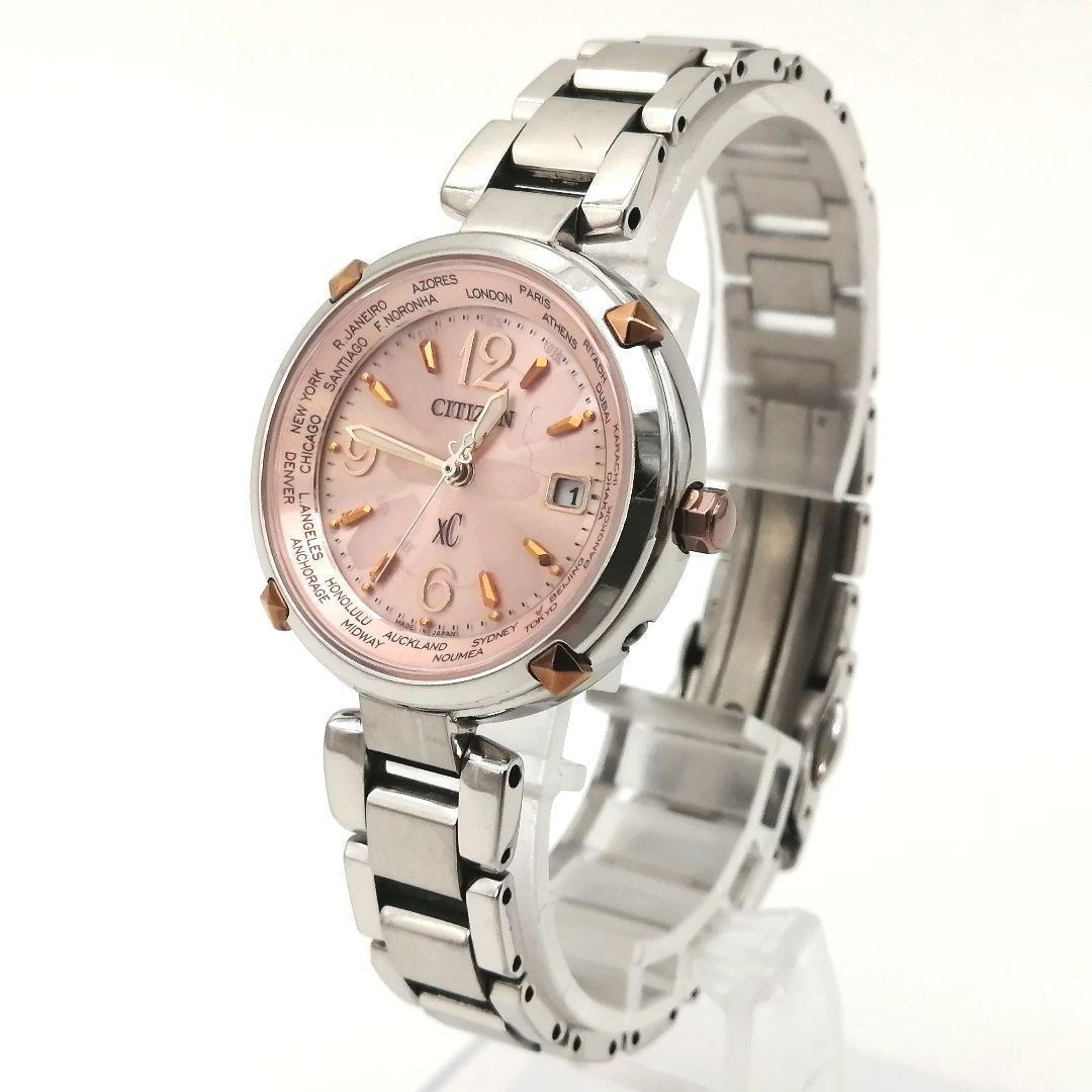 稼働✨ シチズン　XC　腕時計　ティタニアライン　ソーラー 　チタン　デイト