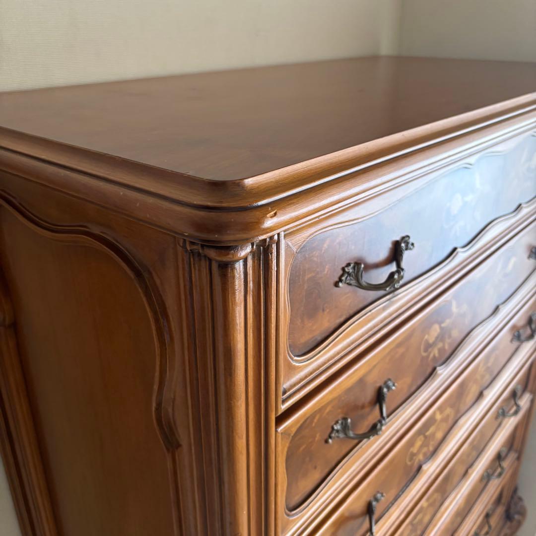 イタリア製　象嵌細工　チェスト　猫脚　アンティーク　ヨーロピアン　飾り棚　家具