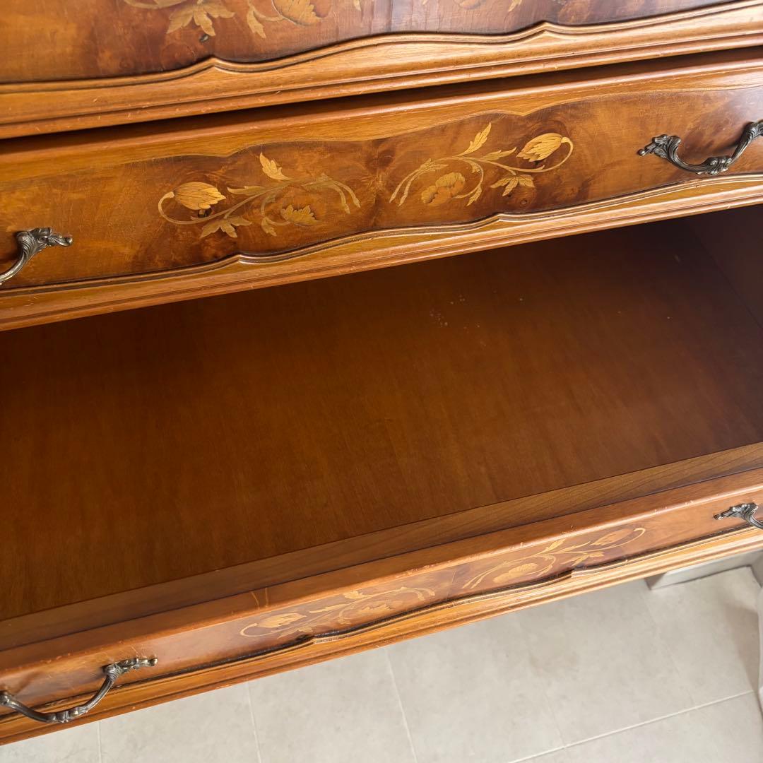 イタリア製　象嵌細工　チェスト　猫脚　アンティーク　ヨーロピアン　飾り棚　家具