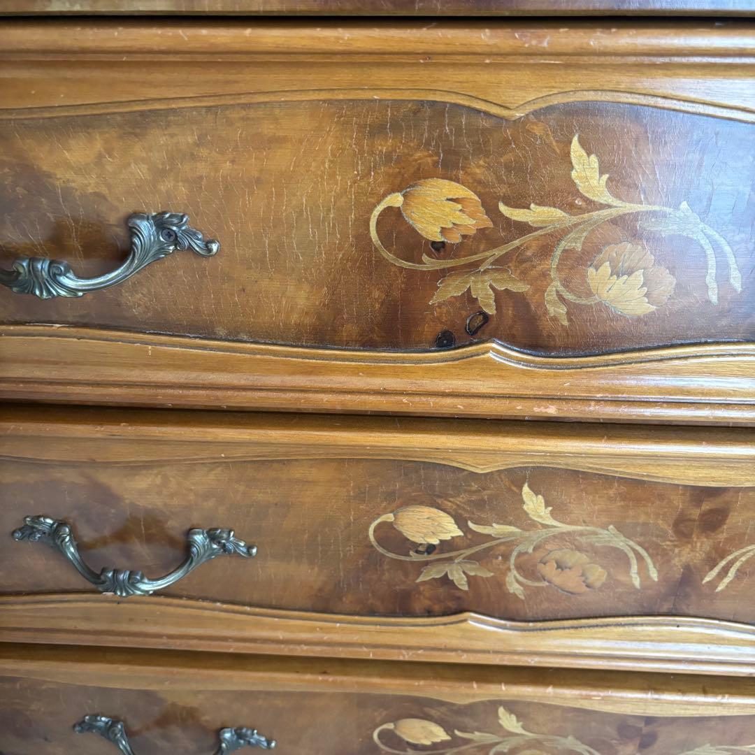 イタリア製　象嵌細工　チェスト　猫脚　アンティーク　ヨーロピアン　飾り棚　家具