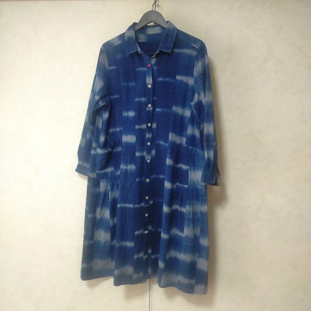 カスリラ タイダイ柄 シャツワンピース M/L