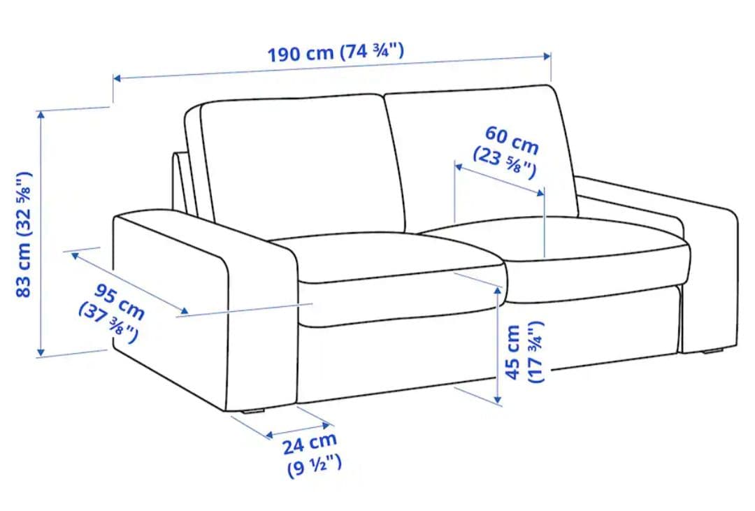 【YH】IKEA ソファ KIVIK 2人掛け