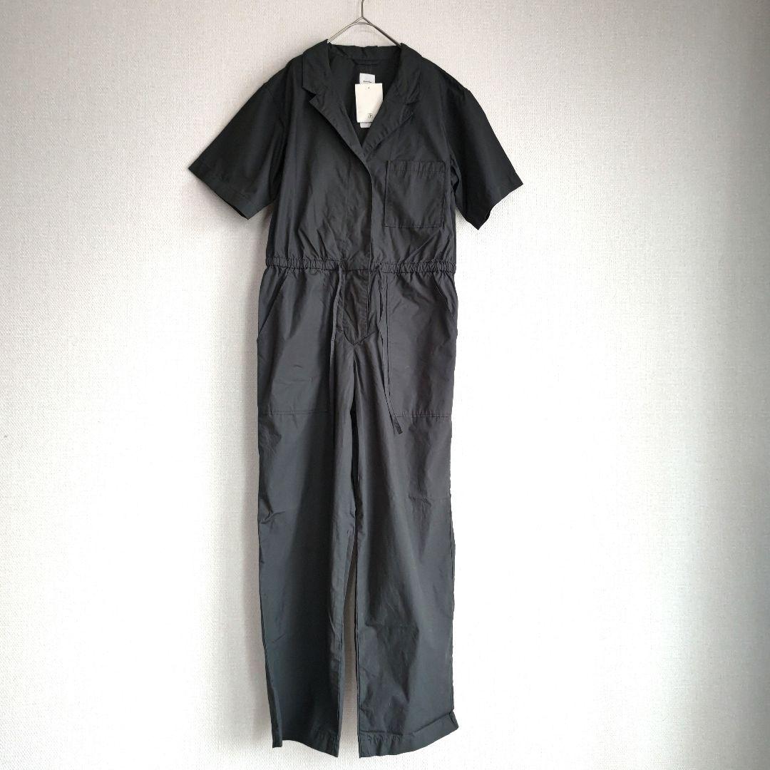 ✨未使用✨Spick＆Span　コットン 半袖ジャンプスーツ　ブラック　38