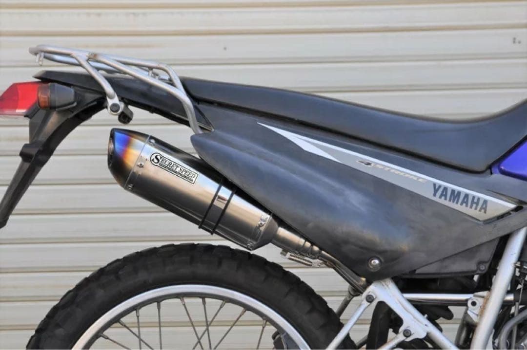 専用ヤマハ XTZ125 スリップオン異形 モタード SUS ブルー