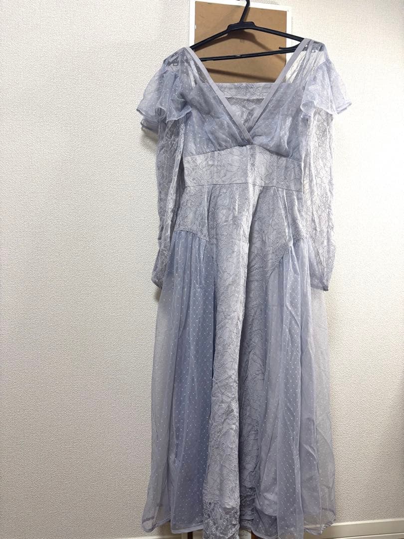 【美品】dazzlin MIXレースドレス Sサイズ
