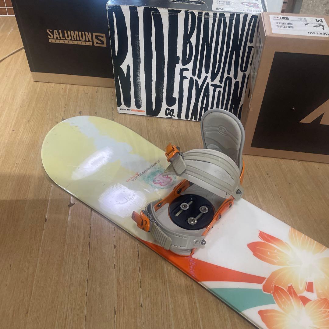 BURTON×RIDE　バートン　バインディング付　スノーボードセット