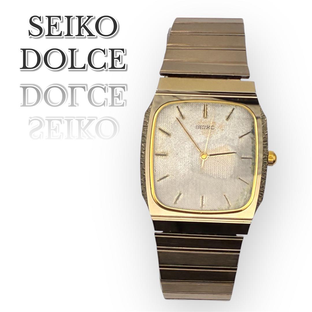 SEIKO セイコー　ドルチェ　腕時計　クォーツウォッチ　スクエア　ゴールド