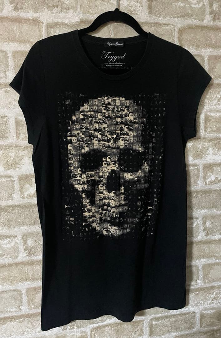 ヒステリックグラマー レディースF Tシャツ　TRYGOD別注　スカル　ドクロ