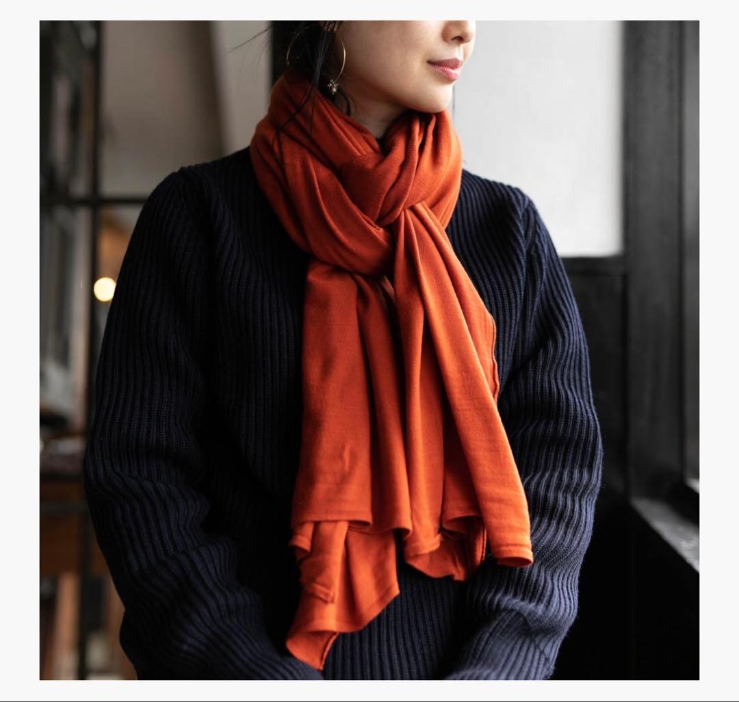 JOHN SMEDLEY ウール ワイドショール ミッドナイト