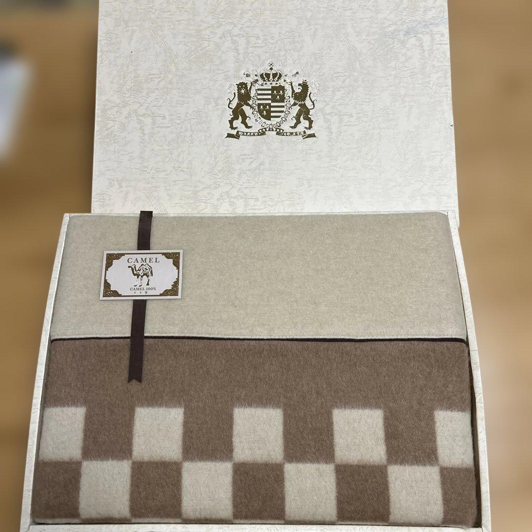 本多タオル　CAMEL純毛毛布　日本製　CAMEL100%