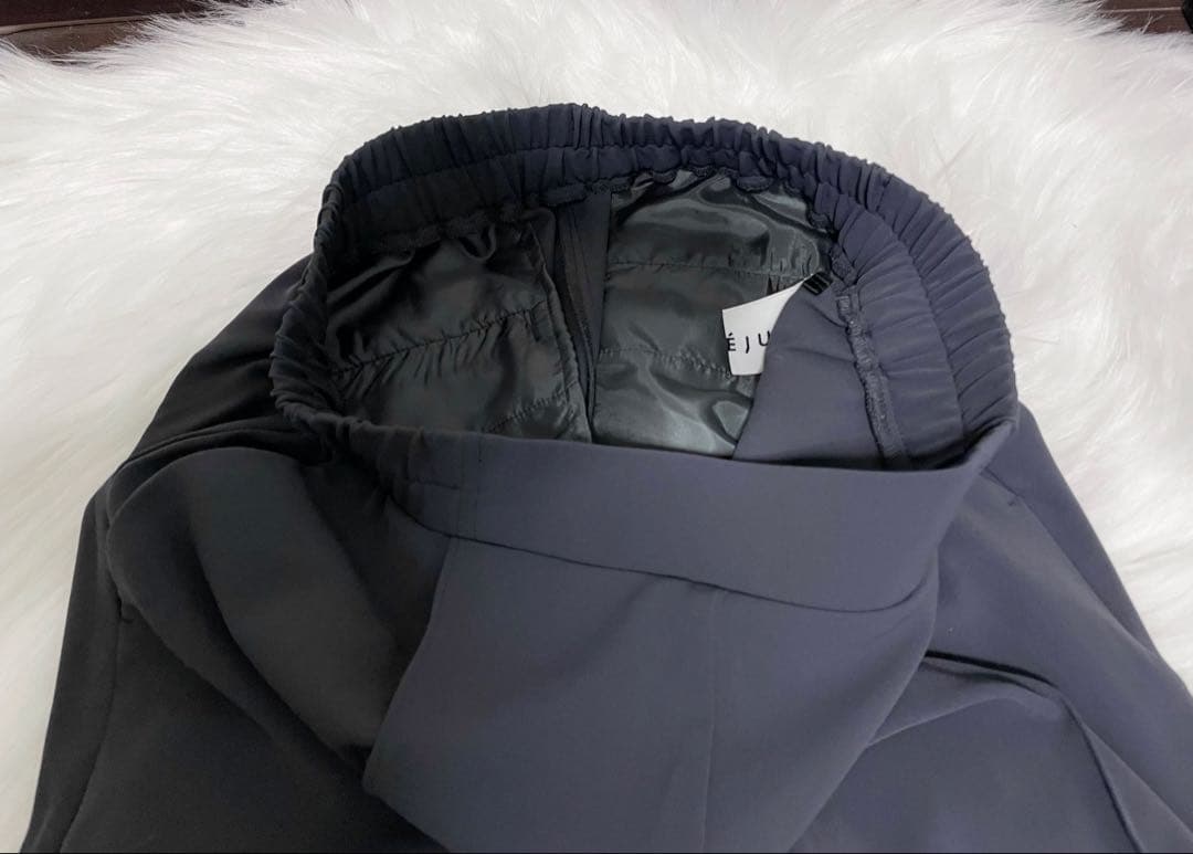 25SS現行品SOEJUヴィンテージサテンパンツグレー超美品テーパードパンツ