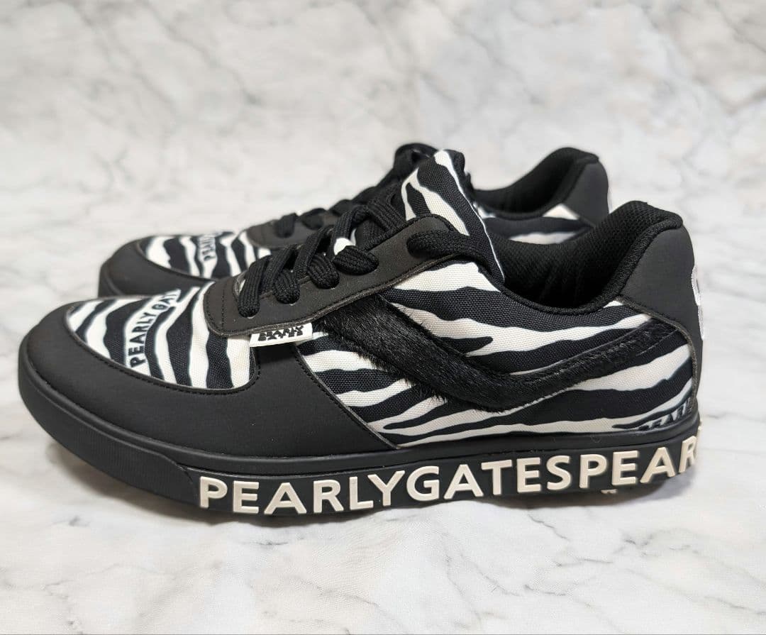 週末最終値下げ【PEARLY GATES 】ゼブラ柄 ゴルフシューズ☆25cm