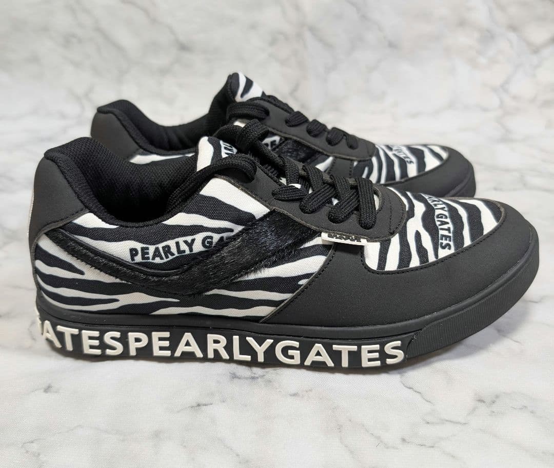 週末最終値下げ【PEARLY GATES 】ゼブラ柄 ゴルフシューズ☆25cm
