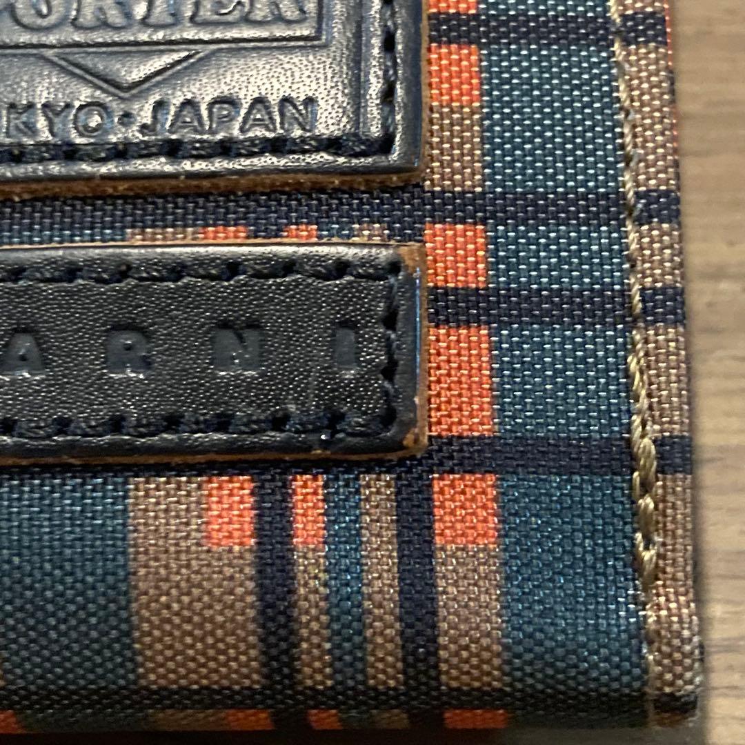 【極美品/小銭入れ未使用に近い】MARNI × PORTER 三つ折り財布