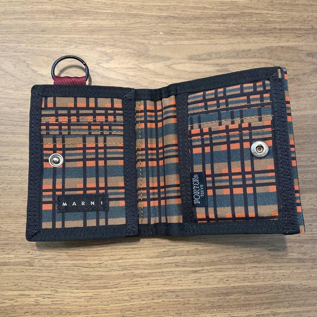 【極美品/小銭入れ未使用に近い】MARNI × PORTER 三つ折り財布