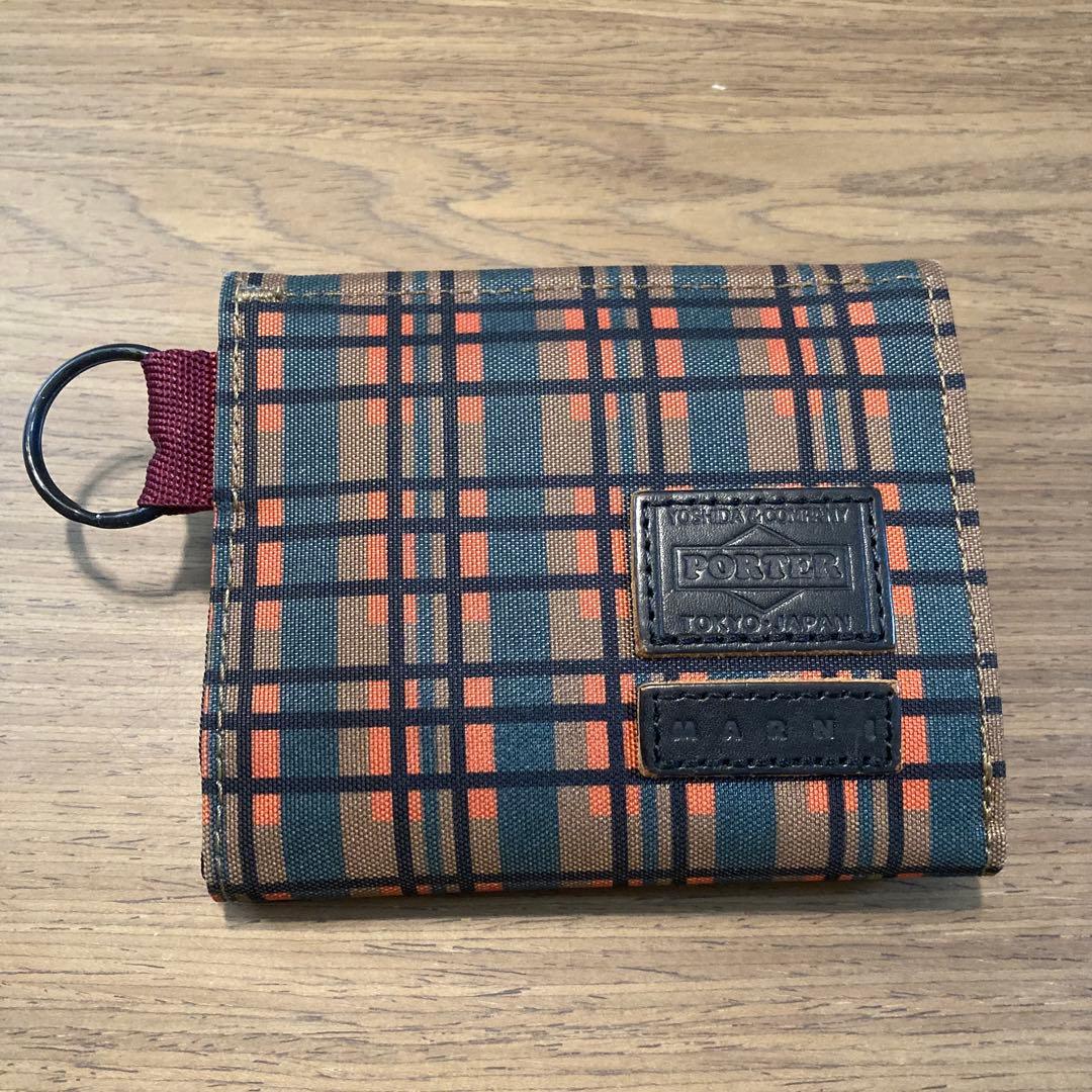 【極美品/小銭入れ未使用に近い】MARNI × PORTER 三つ折り財布