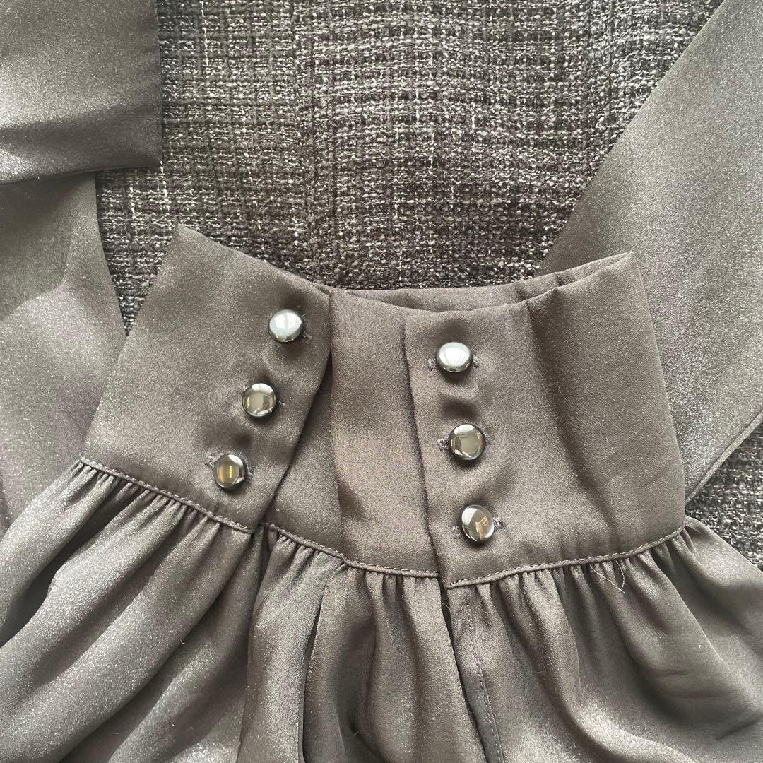 RUIRUE BOUTIQUE ミックスツイードコンビ・ロングナローワンピースM