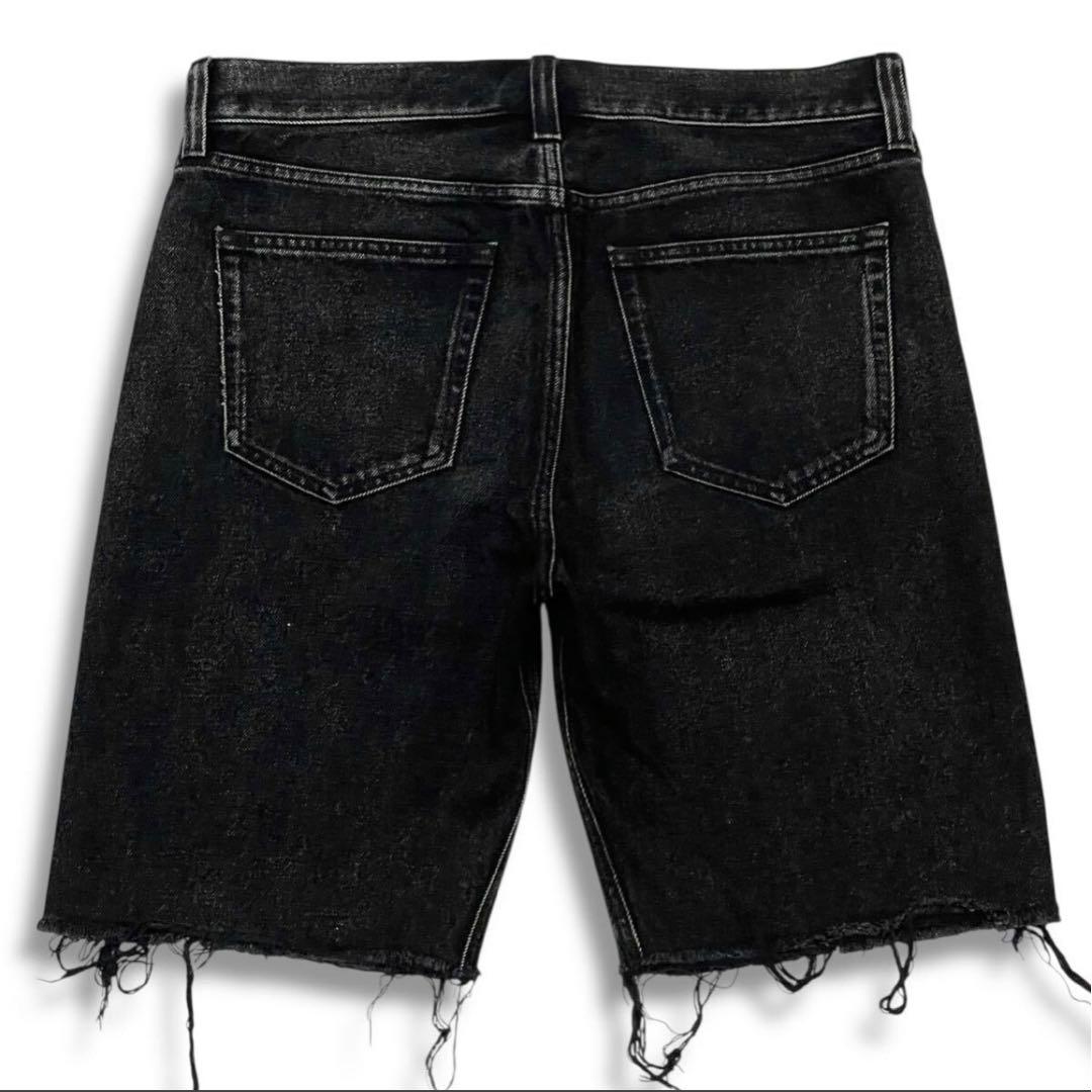BALENCIAGA カットオフ ブラック デニム ショーツ 30 メンズ