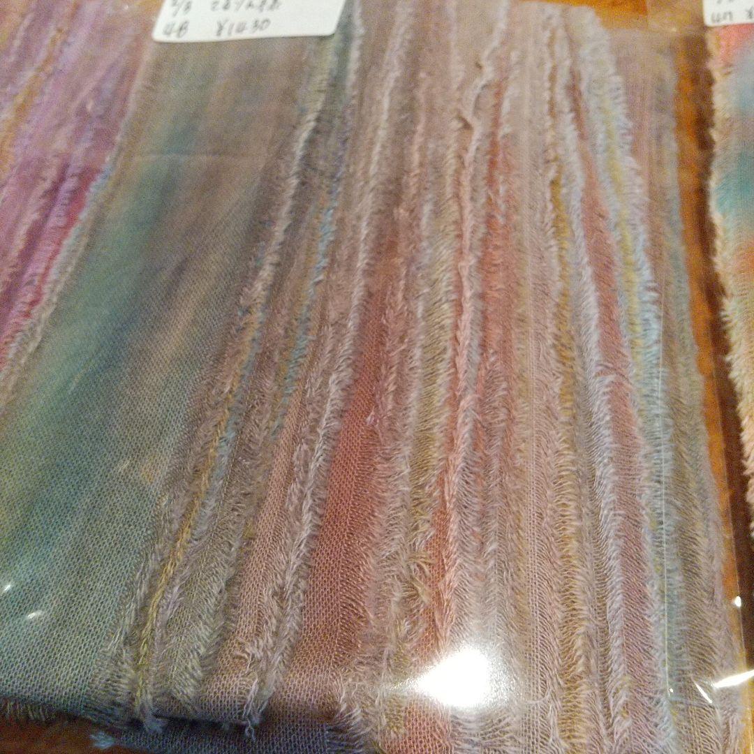 3/22てるりん48，ジャンクジャーナル素材。フリンジ加工裂き布リボン